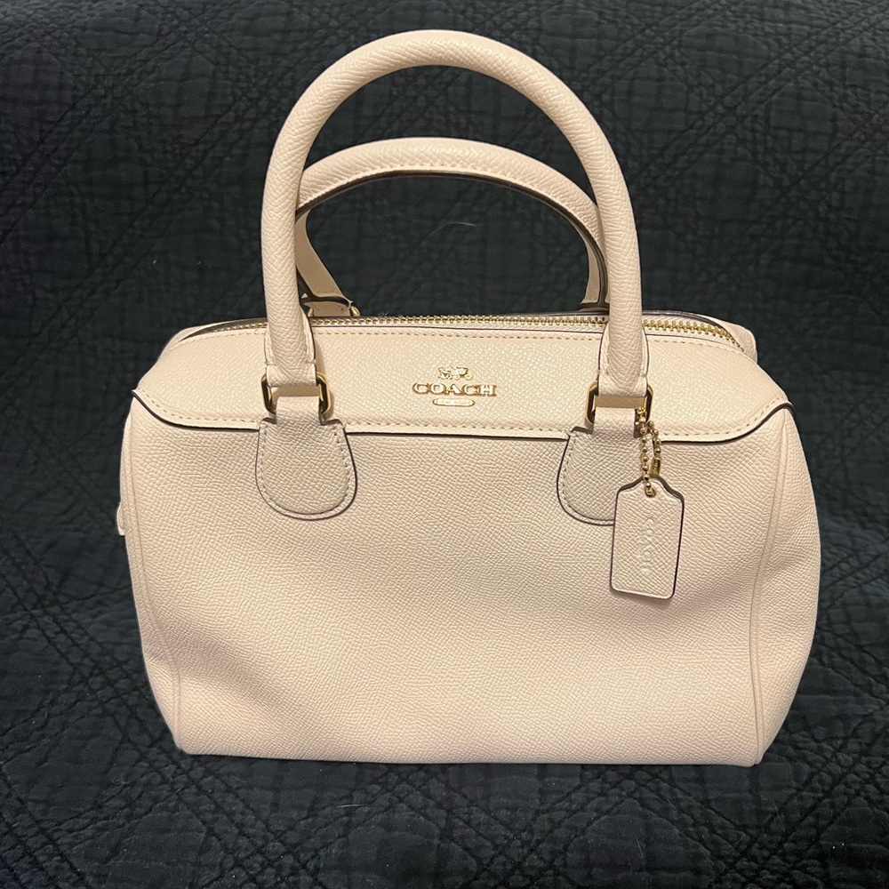 Coach- cream satchel bag